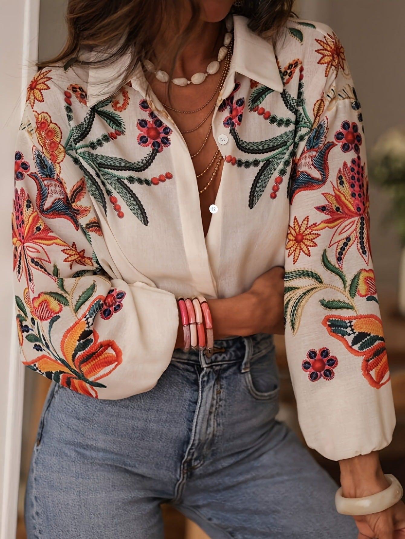 Flower Print Long Sleeve
